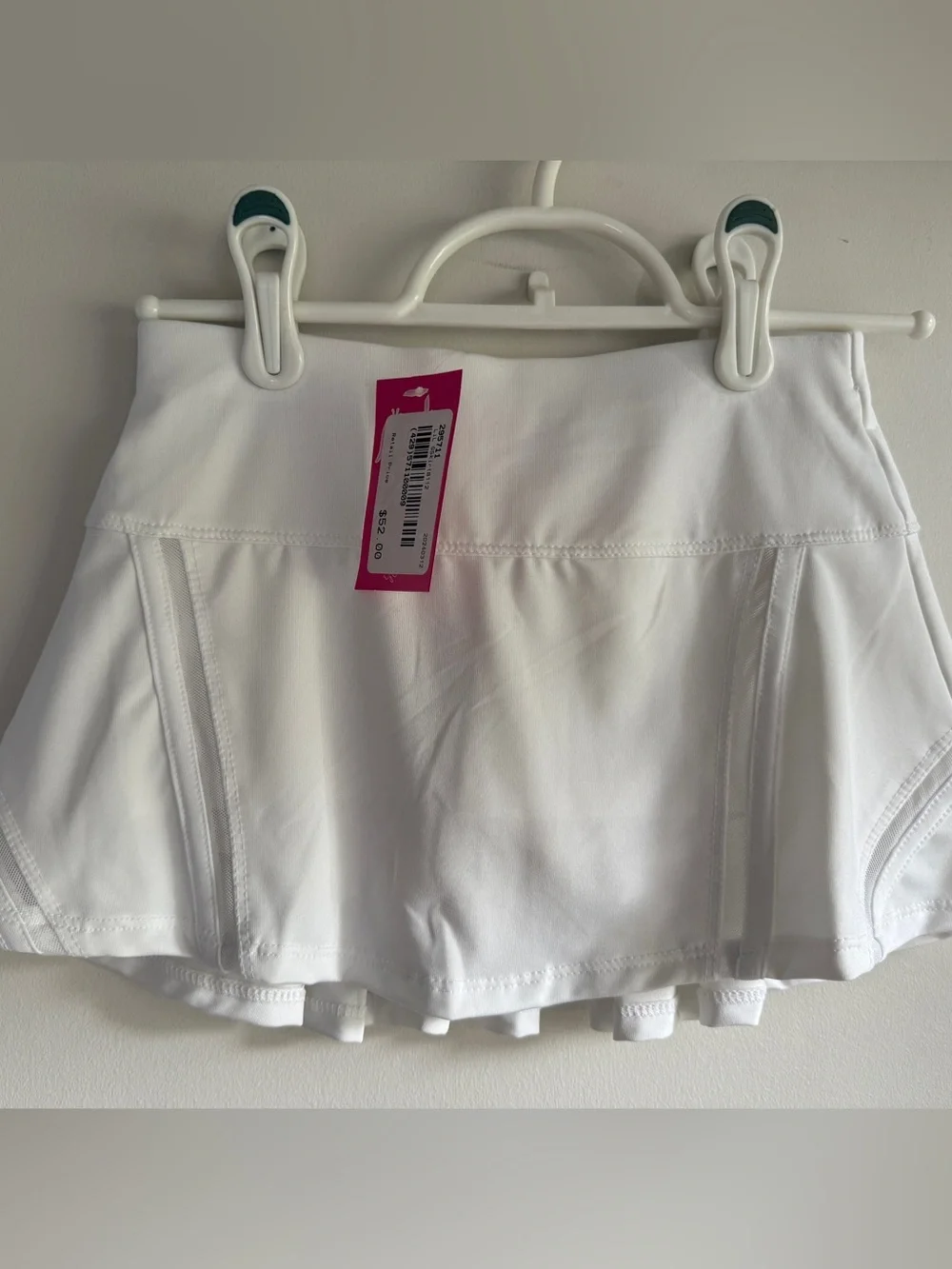 NWT Girls Lucky in Love White Tennis Top/Pleated Skort Set XS/6 MSRP $102